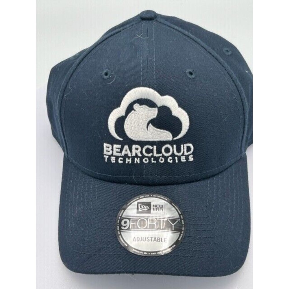 New Era 9FORTY Strapback Adjustable Hat Baseball Cap - Navy Blue BearCloud Tech